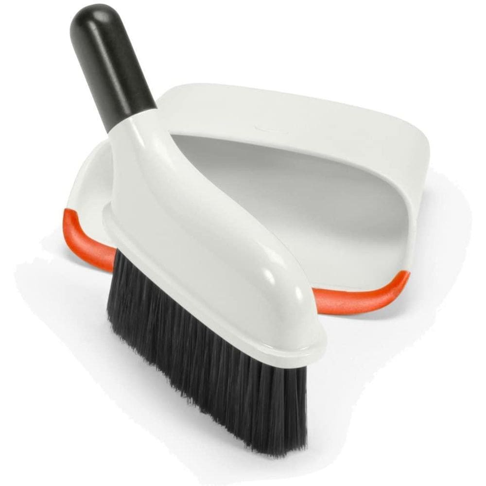 Vassoura E Pá Compacta Branco E Laranja Oxo