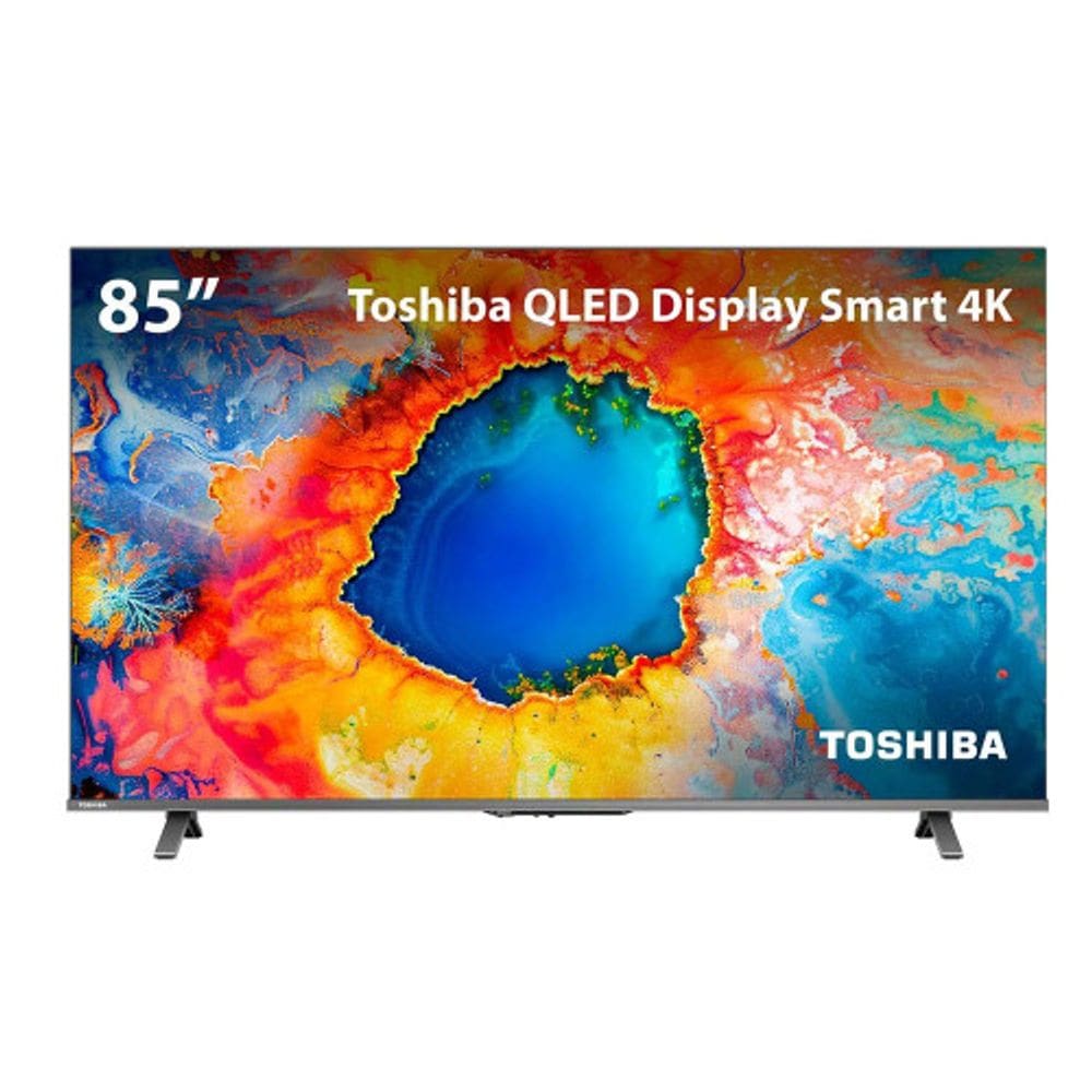 Smart TV Toshiba 85 Polegadas 85C450NS 4K UHD QLED TB038M