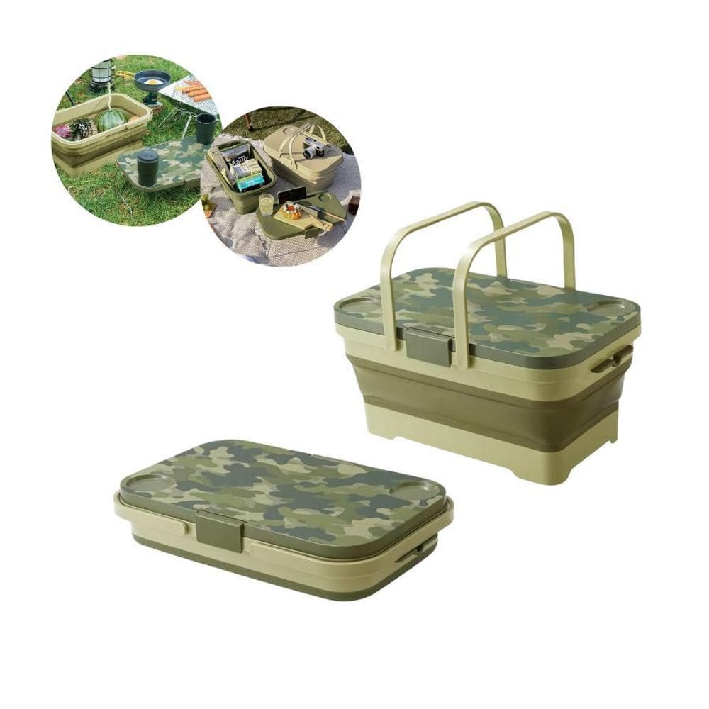 Cesta De Piquenique Com Alças Portátil Camping E Viagens