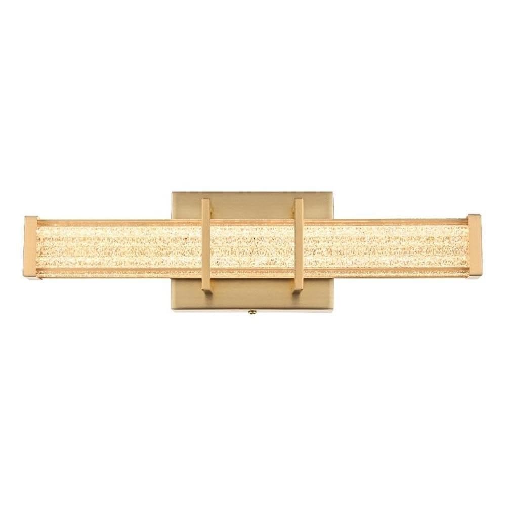 Arandela de parede LED Living District Ivaan 16” em ouro acetinado