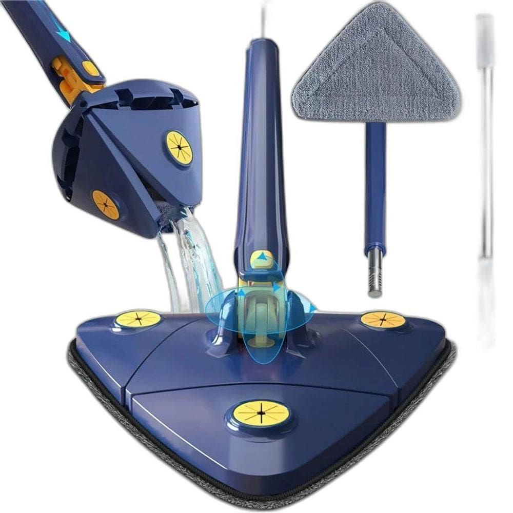 Mop Limpeza Triângulo Ajustável Giratório 360 Esfregão Cor