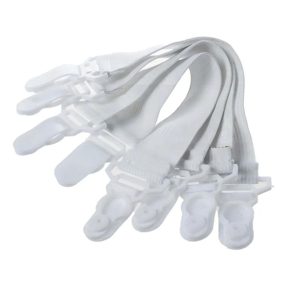 10X Kit 8 Prendedores Elástico P/Lençol Segura Prende Presi