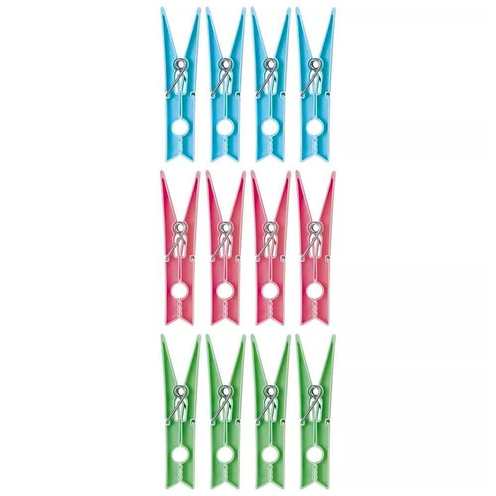 Prendedor Plástico Maxi 12 Peças - 6062 - Mor Prendedor Plastico Maxi 12pc Mor 6062