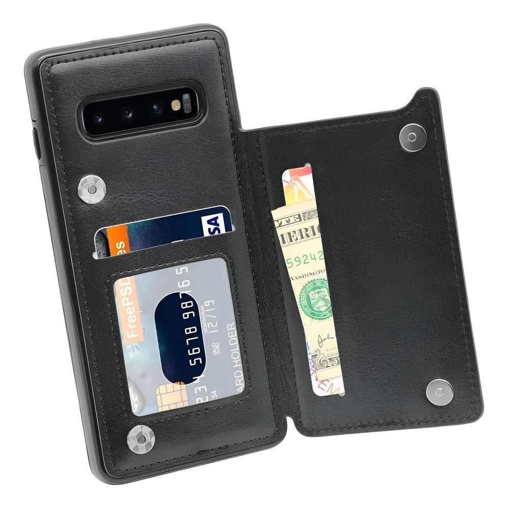 Capa Carteira Para Samsung Galaxy S10, S10 Preta S10 Plus