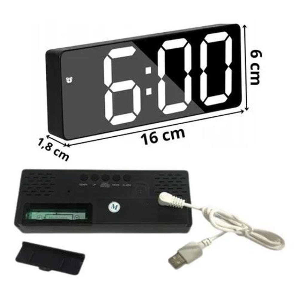 3X Relógio Digital De Parede Quarto Led Kyrios