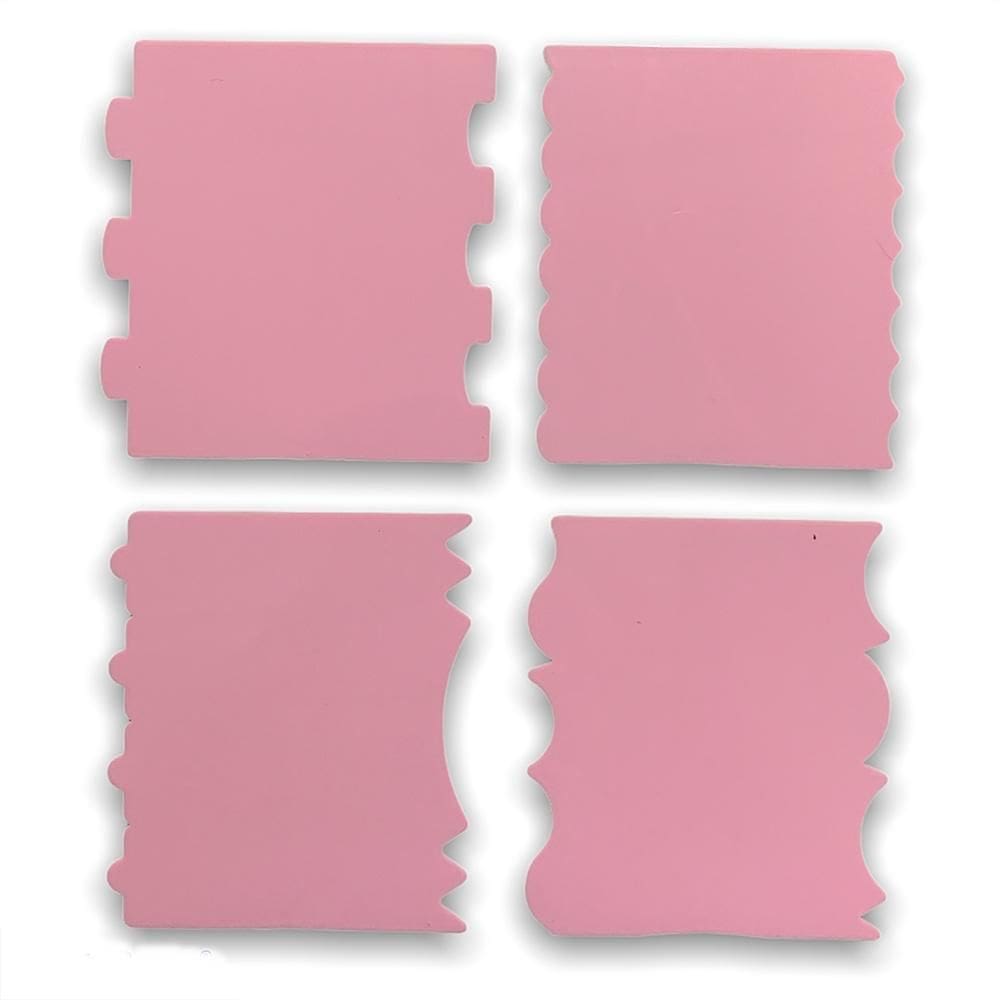 Kit Mini Espatulas Decorativas Com 4 Pecas - Rosa