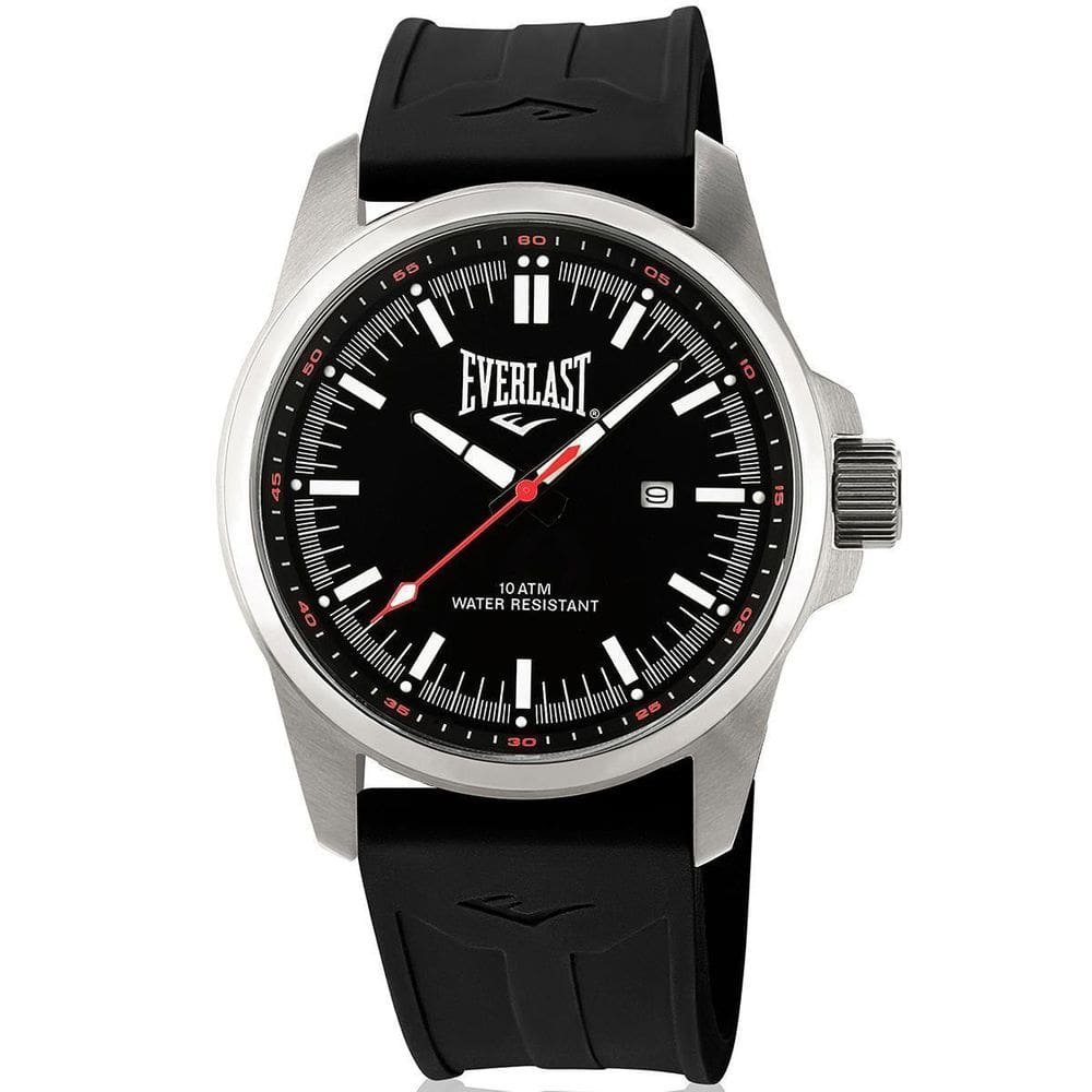 Relógio Masculino Everlast Preto À Prova D`Água 100 M E15930