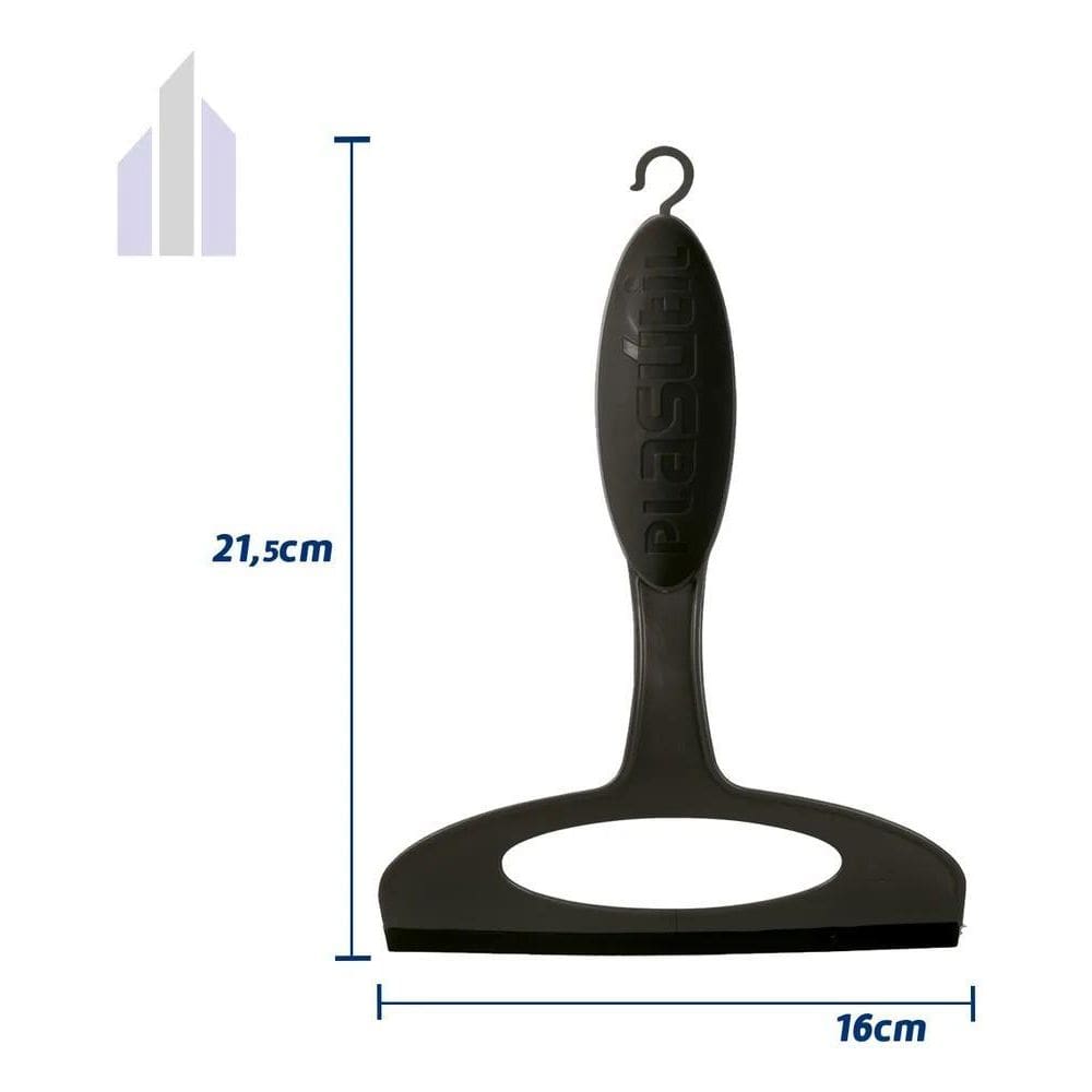 2X Rodinho De Pia Plástico 16Cm Preto Plasútil