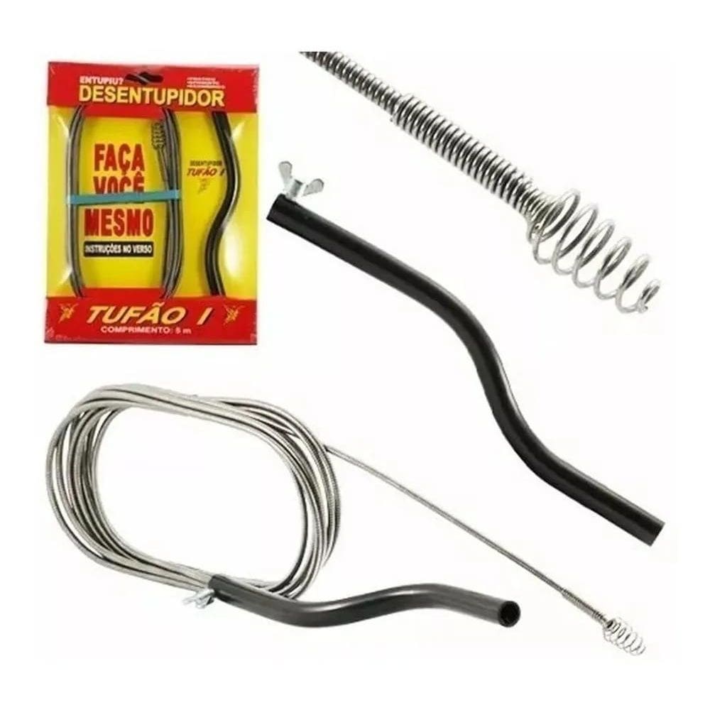 10X Desentupidor De Cano Pia Esgoto Vaso Ralo Calha Tufao 5