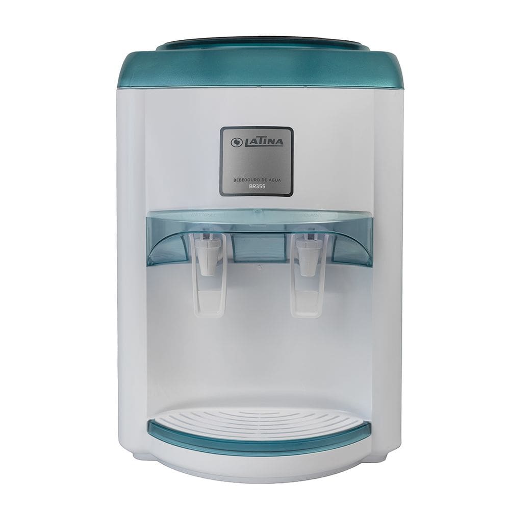Bebedouro De Água Gelada Latina Br355 Branco Com Verde - 220V