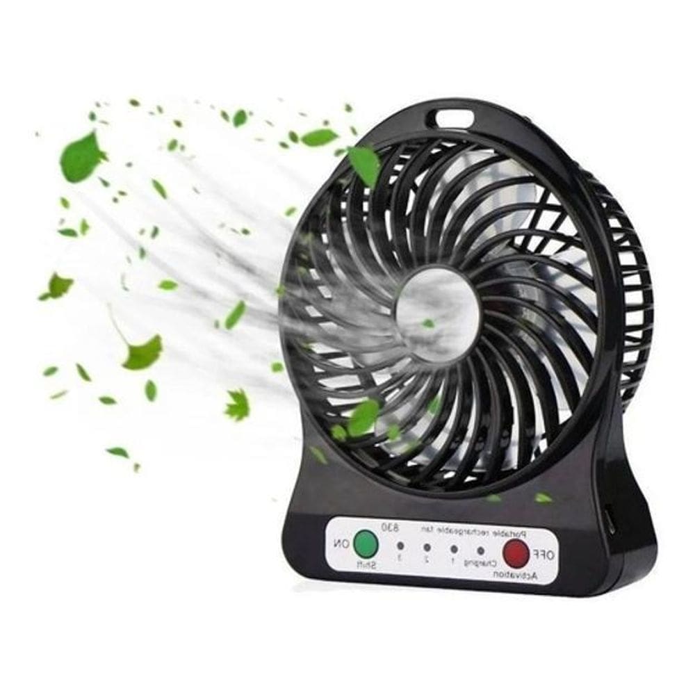 Mini Ventilador Portátil De Mesa Pessoal Usb Recarregável