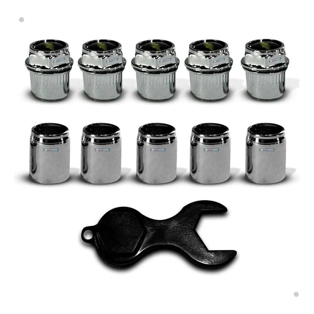 Kit 4 Tampas Válvula Capa Bico Cromado Chevrolet Antifurto