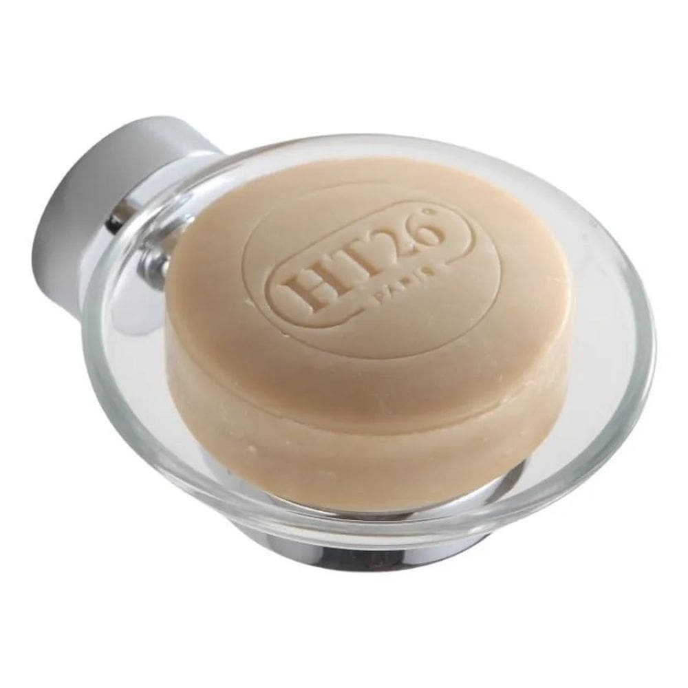 Saboneteira Em Vidro Transparente Cromado De Parede