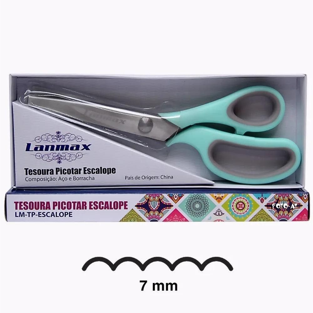 Tesoura De Picotar Escalope Corte Arredondado