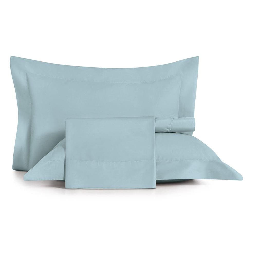 Jogo de Cama Casal 4 Peças Altenburg Algodão Lux 200 Fios  Azul Etienne