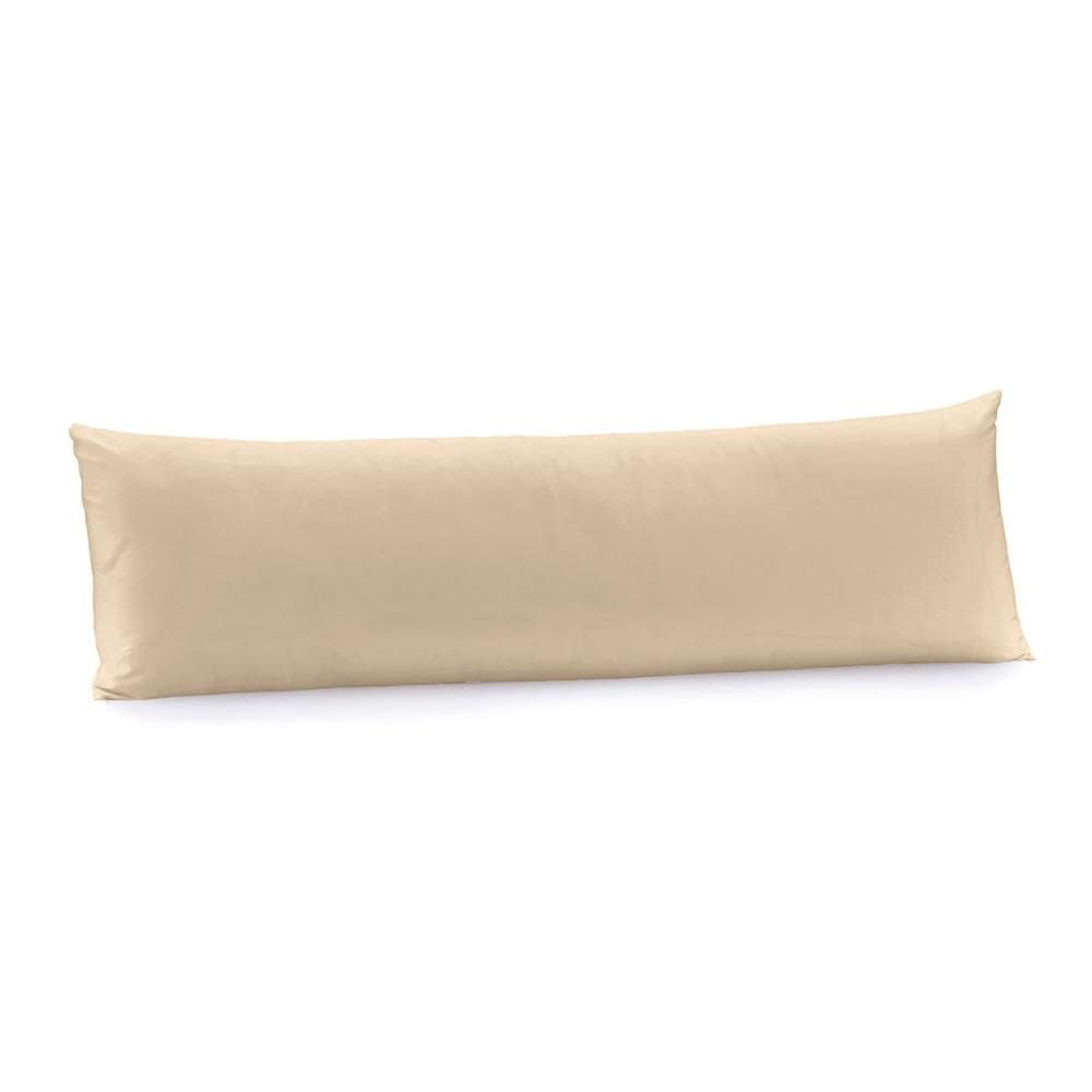 Fronha Body Pillow 40cm x 1,30m  Altenburg Algodão Lux 200 Fios  Bege Caramelo