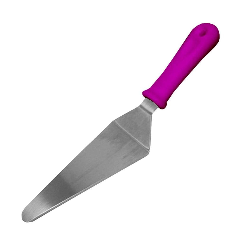 Espátula Para Cortar Bolo Torta Doces Em Inox Pink 25 Cm -