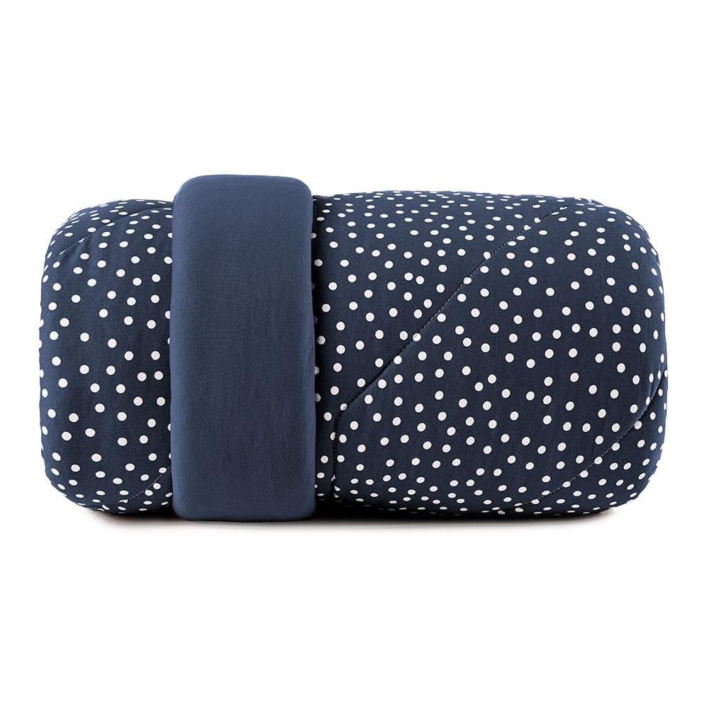 Edredom King Altenburg Malha Fio Penteado Bits Marinho