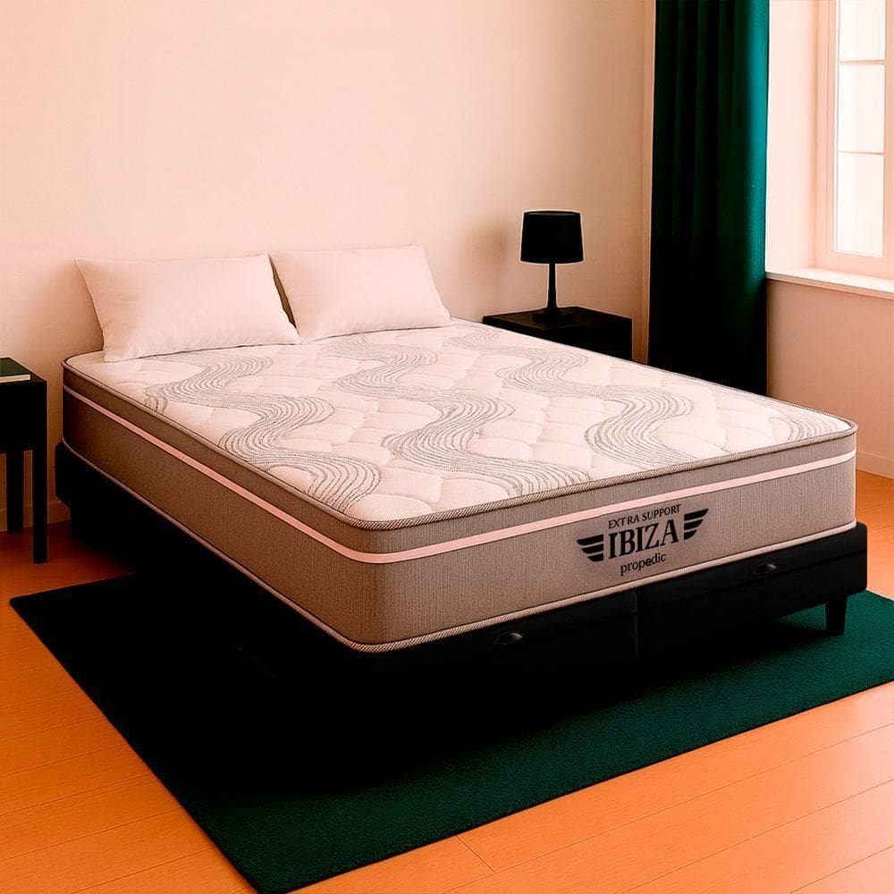 Cama Box Baú Queen Preto E Colchão Ibiza Molas Vstore