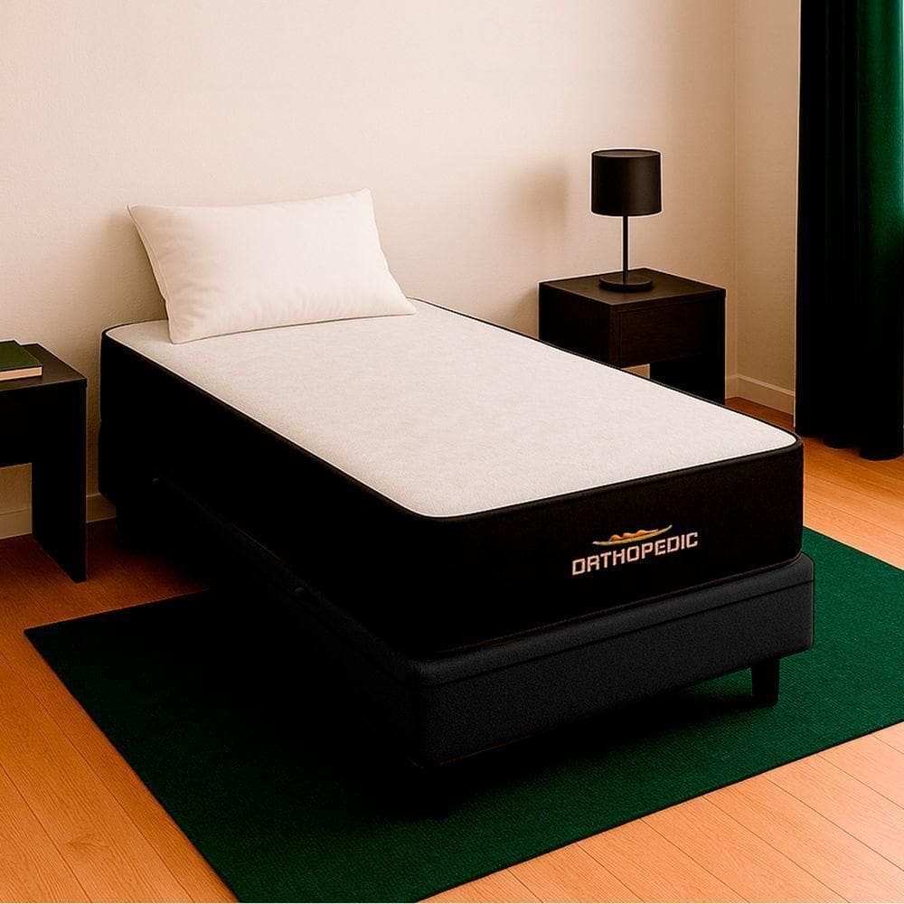 Cama Box Solteirão E Colchão Orthopedic D33 V-store Preto