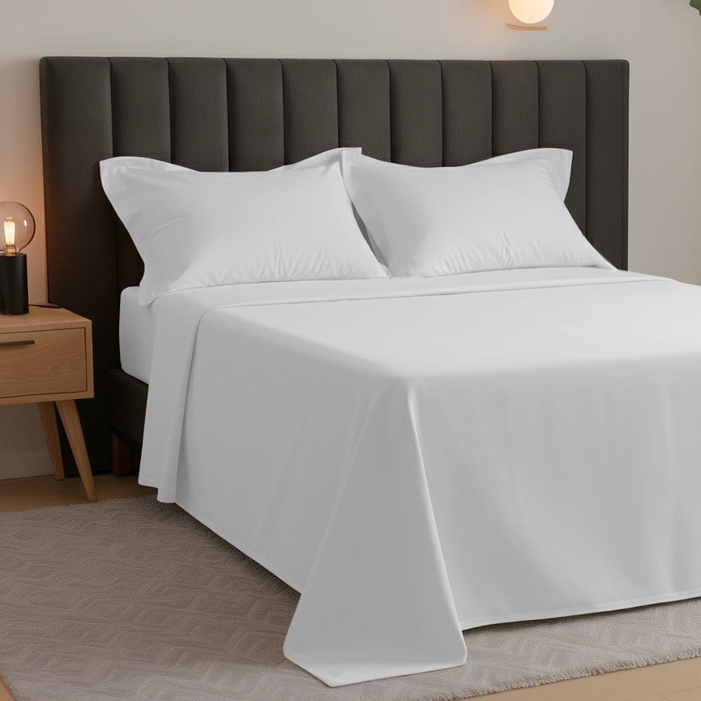 Jogo de Cama Casal Percal 300 Fios 100% Algodão Acetinado 4 Peças – BF Colchões