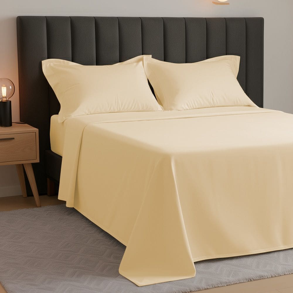 Jogo de Cama Casal Percal 300 Fios 100% Algodão Acetinado 4 Peças – BF Colchões