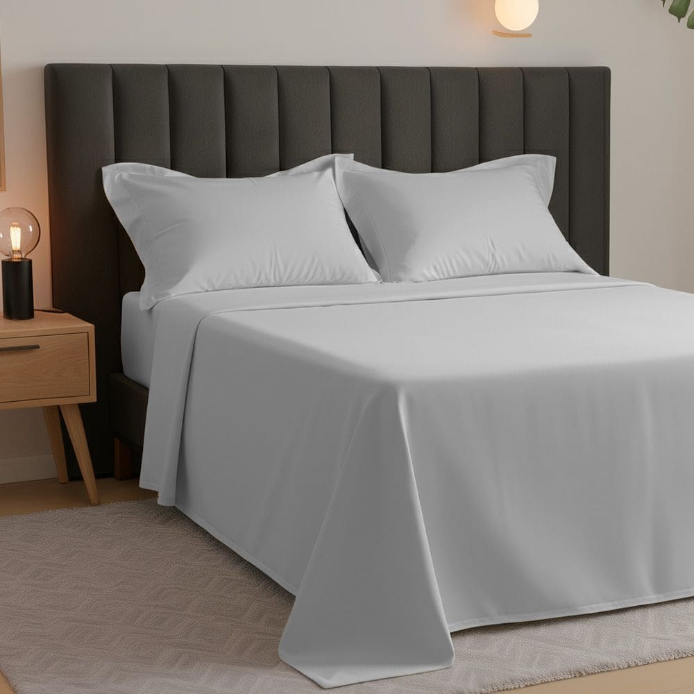 Jogo de Cama Casal Percal 300 Fios 100% Algodão Acetinado 4 Peças – BF Colchões