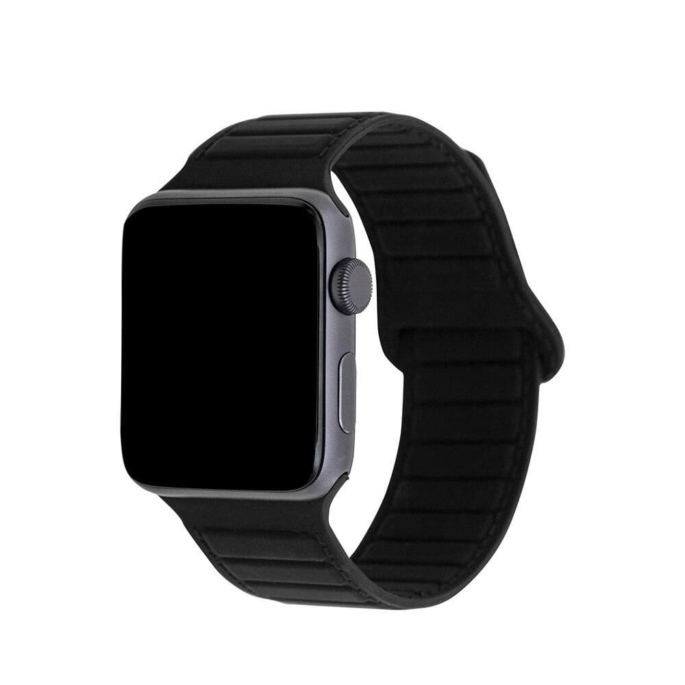 Pulseira de Silicone Magnética para Apple Watch 42-49 MM Preta
