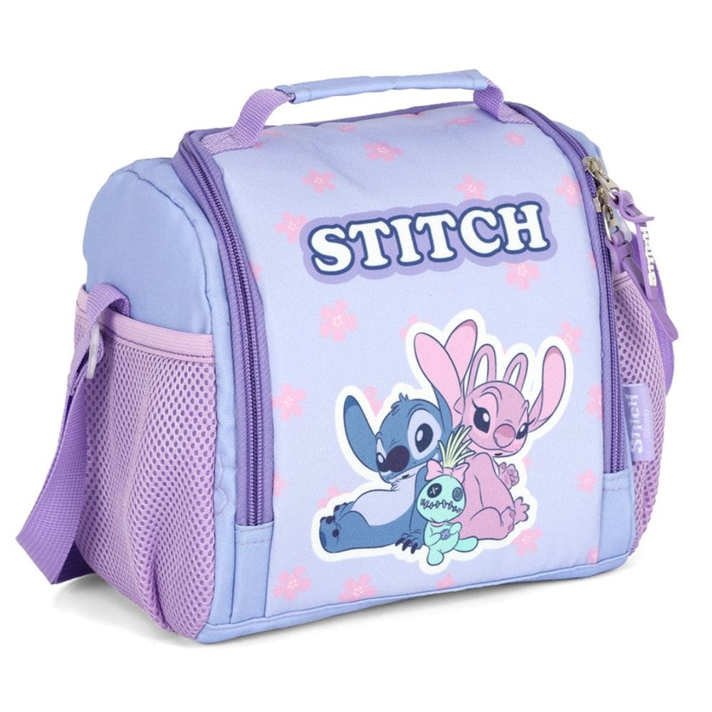 Lancheira Bolsa Térmica Roxo Escolar Infantil Stitch Disney