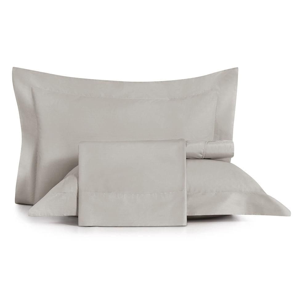 Jogo de Cama Casal 4 Peças Altenburg Algodão Lux 200 Fios  Cinza Inspiração