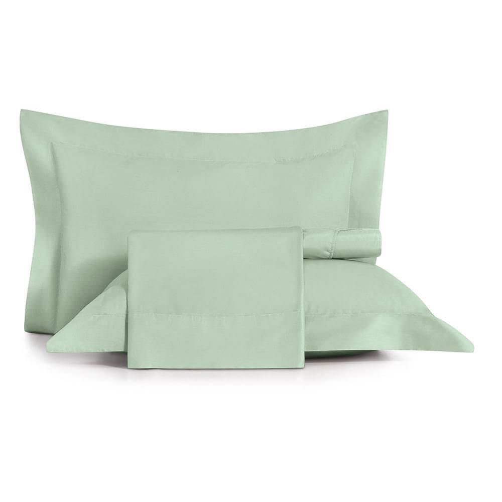 Jogo de Cama Casal 4 Peças Altenburg Algodão Lux 200 Fios  Verde Claro