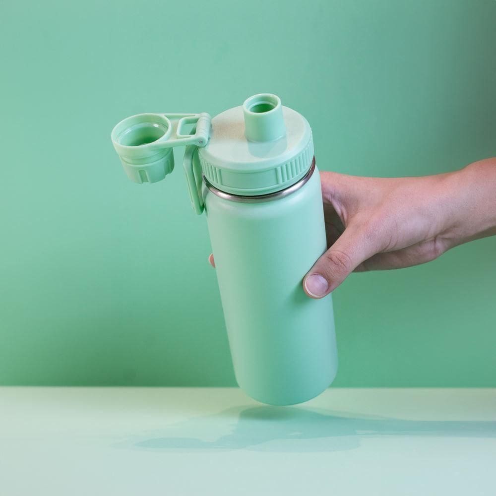 Garrafa Térmica Inox 780ml Verde Moderno Com Alça E Bico - Ideal Para Bebidas Em Movimento
