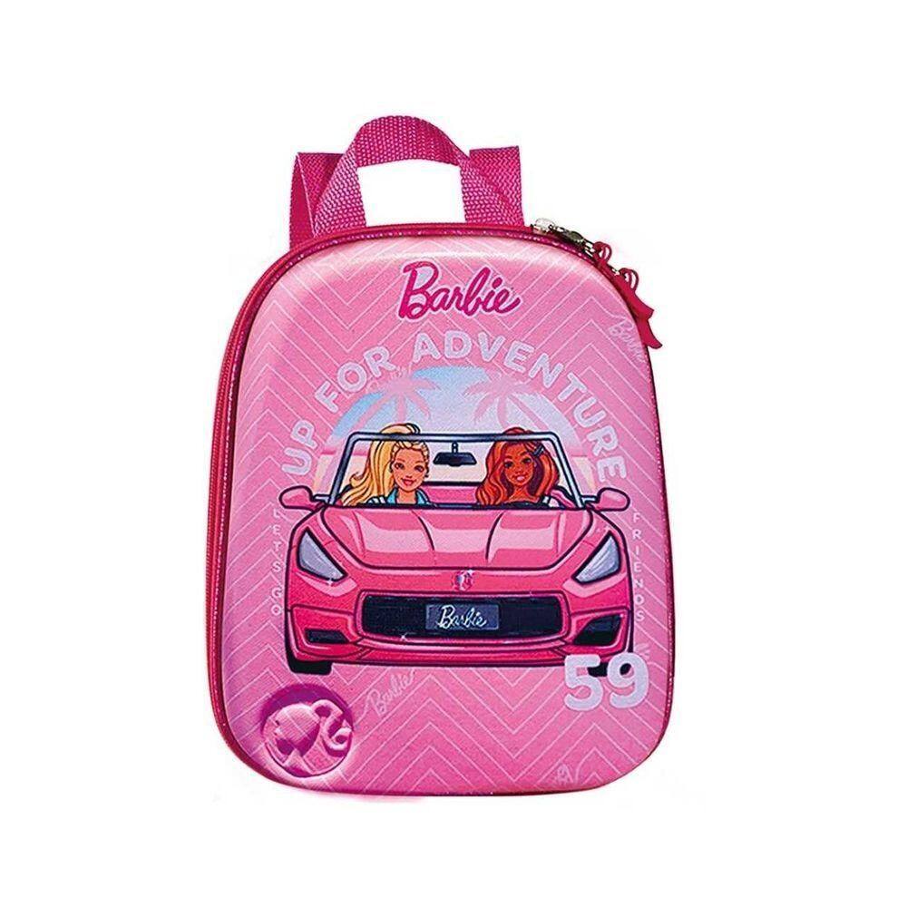 Mochila Escolar Infantil Barbie Conversível Rosa Tamanho P