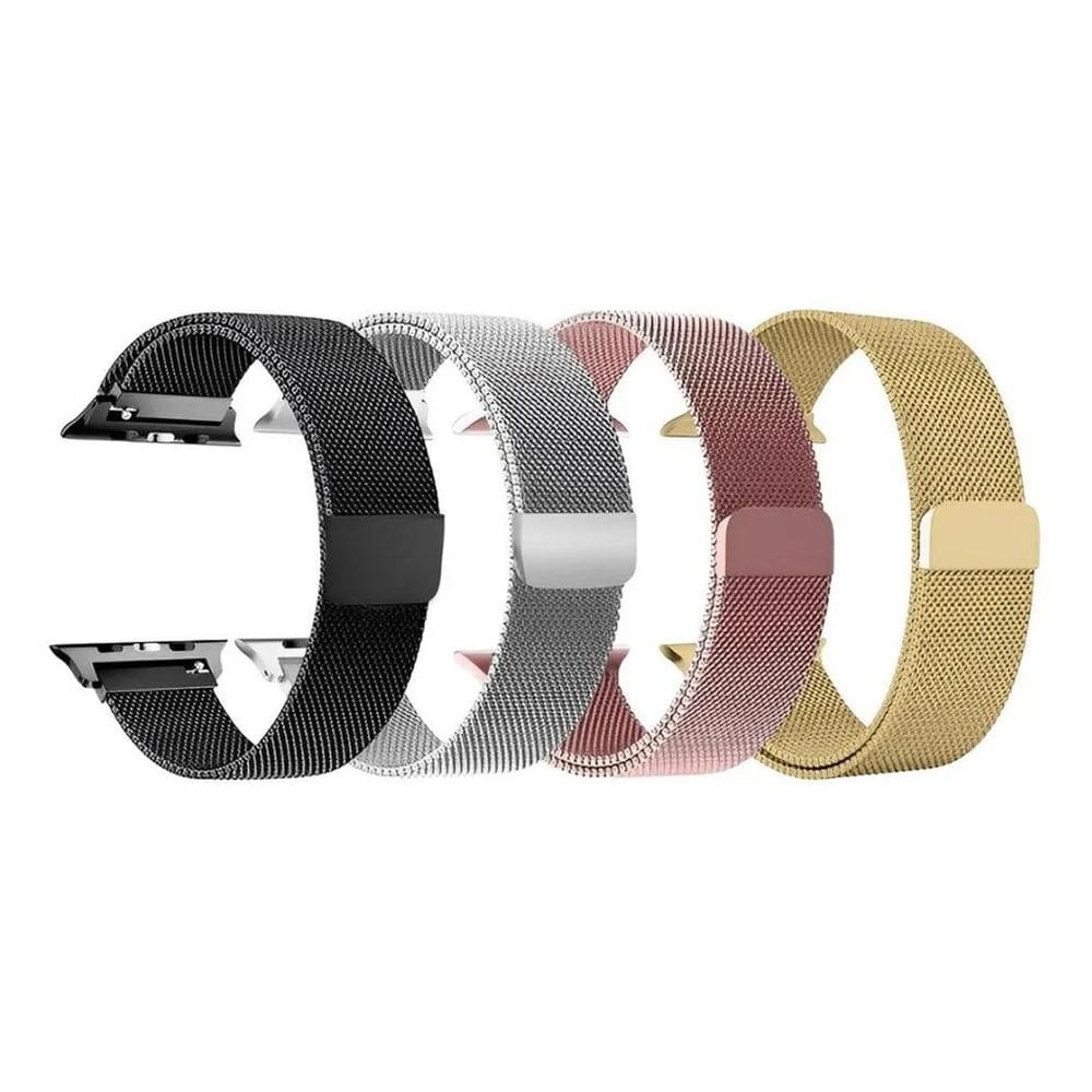 Pulseira Milanesa Metal Aço Smartwatch 38Mm 40Mm 41 Prateado