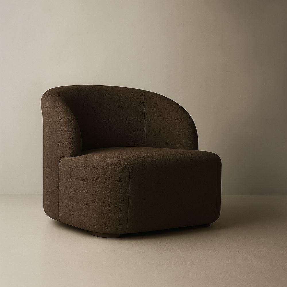 Poltrona Orgânica Aloh Bouclé Premium Marrom