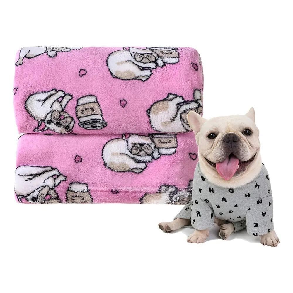Manta Mantinha Cobertor Para Pet Cachorr Rosa Coffe Dog