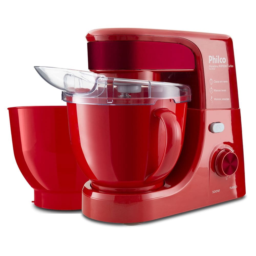 Batedeira Planetária Philco PHP500V Vermelha Turbo 700W