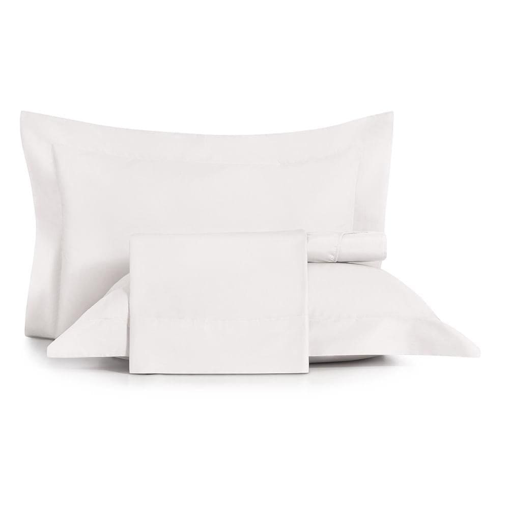 Jogo de Cama Casal 4 Peças Altenburg Algodão Lux 200 Fios  Branco