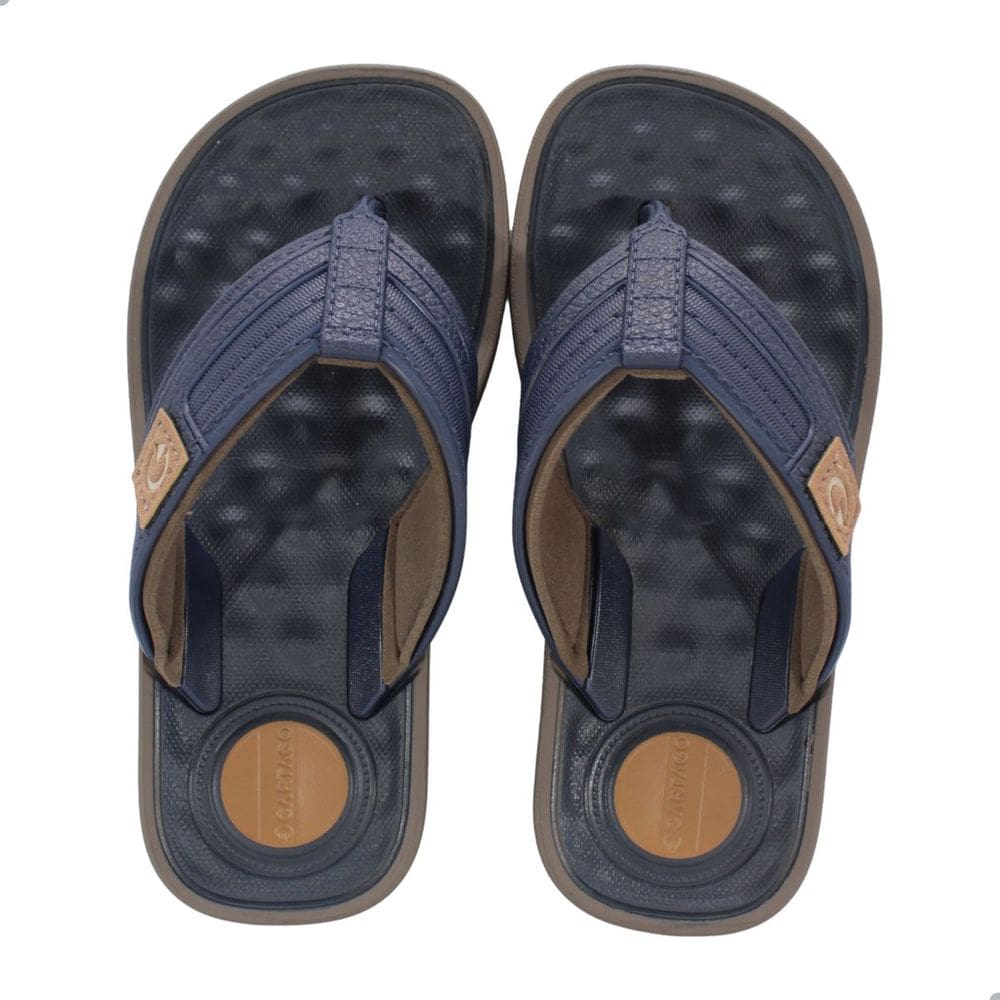 Chinelo Infantil Cartago Alabama Azul/Marrom/Castor 11858