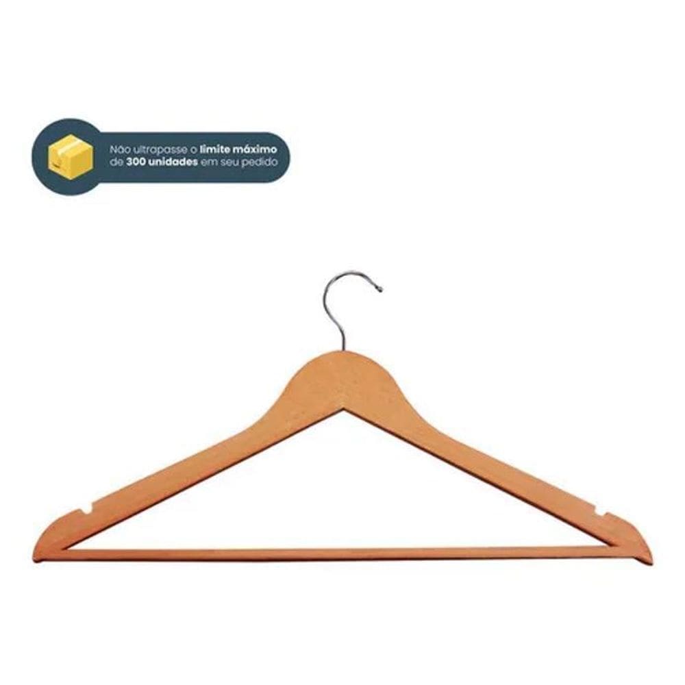 Kit 15 Unidades Cabide De Madeira Marfim Verniz Topen Home