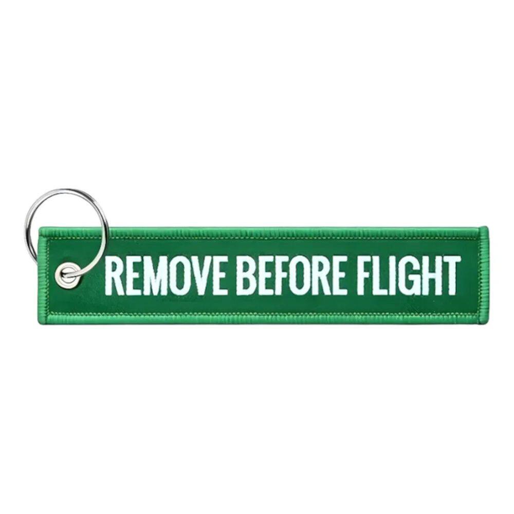 Chaveiro Bordado Remove Before Flight Aviação Carro Moto Ver