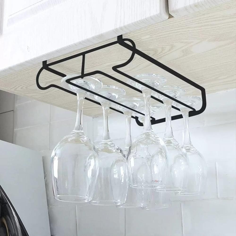 Suporte Duplo Copos Organizador De Taças Vinho Armário De Encaixe Porta Copo Gin Cozinha Armário Suspenso