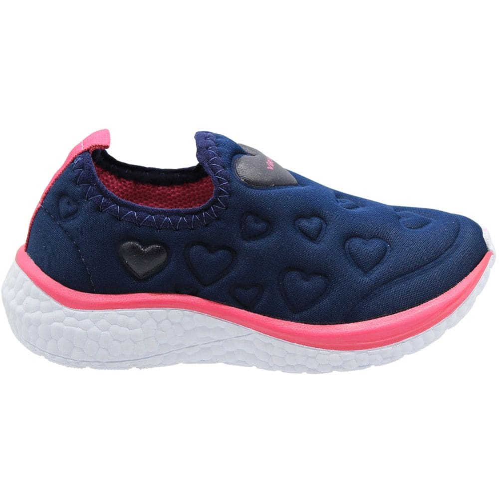Tênis Sem Cadarço Infantil Via Vip Corações Fofinhos Menina