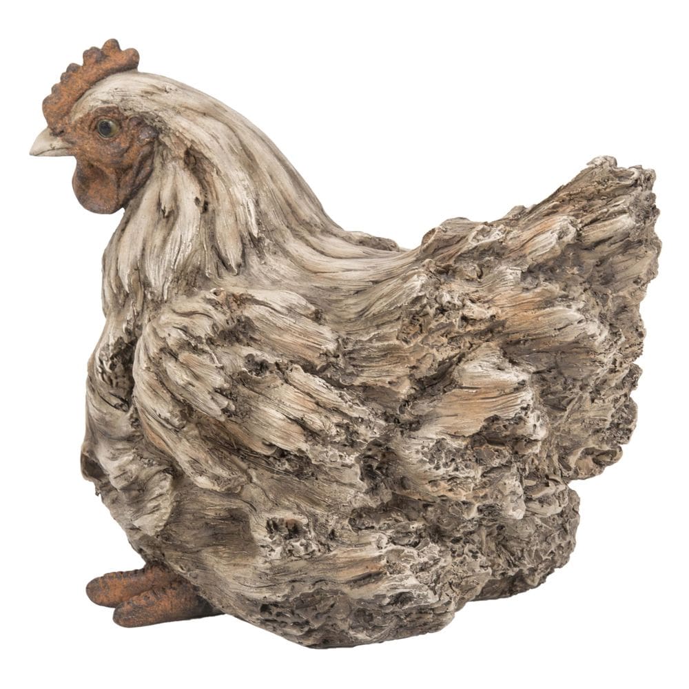 Escultura Hi-Line Gift 87650-F Driftwood Squatting Hen