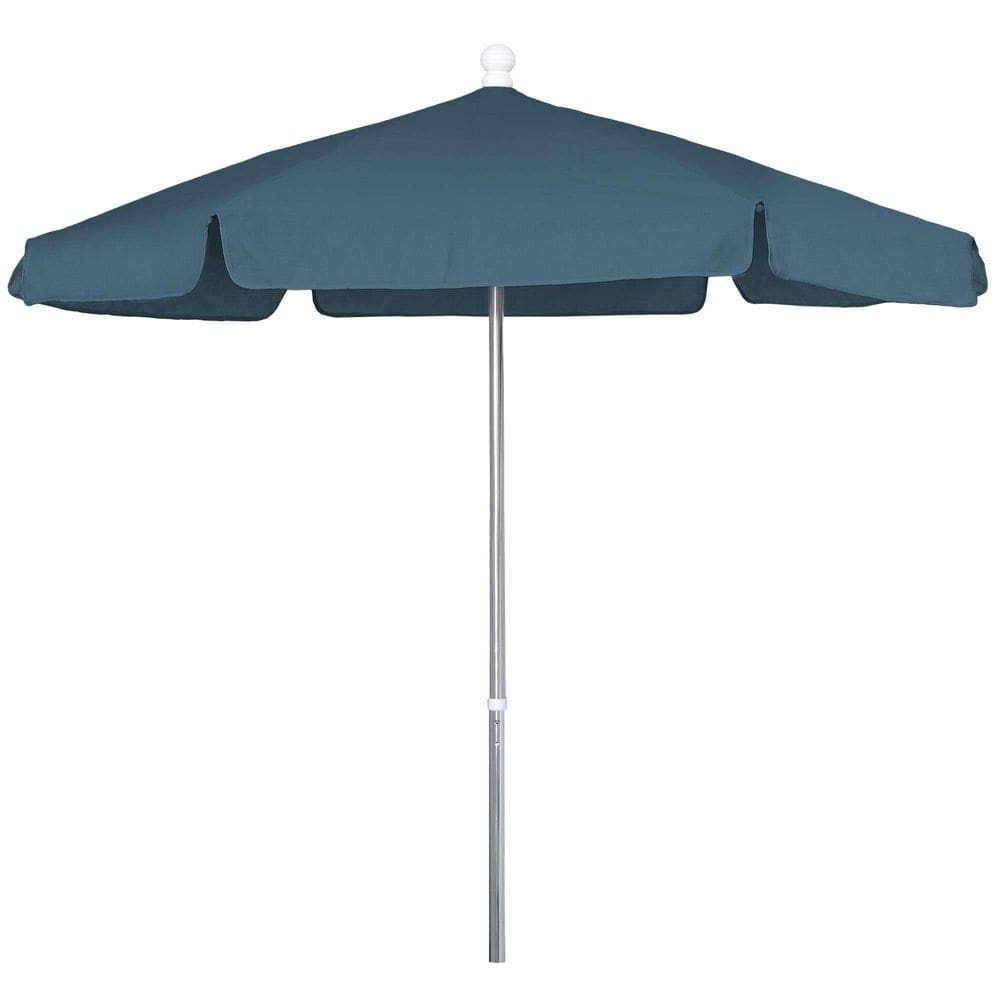 Toldo hexagonal de alumínio azul-petróleo para casa construído em fibra de guarda-chuva de 7,5”
