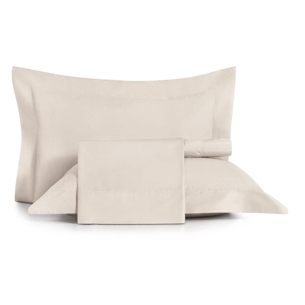 Jogo de Cama Casal 4 Peças Altenburg Algodão Lux 200 Fios  Bege Delavé