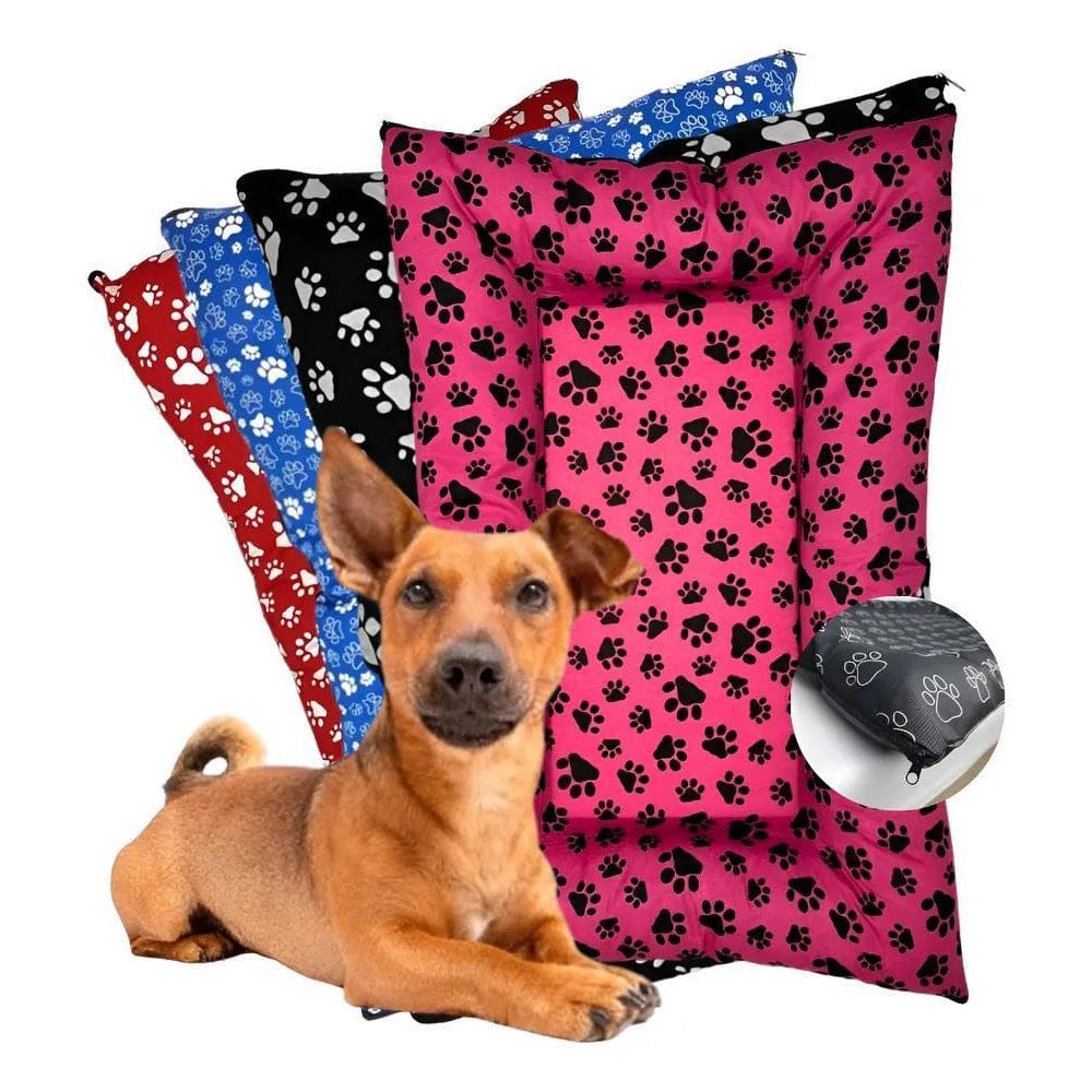 Cama Colchão Caminha Para Cachorro Gato Impermeável 62X5 Azu