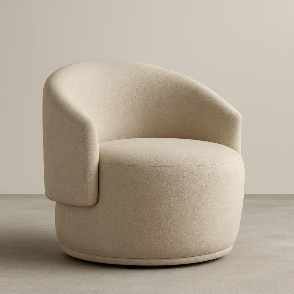 Poltrona Orgânica Oasis Bouclé Premium Bege