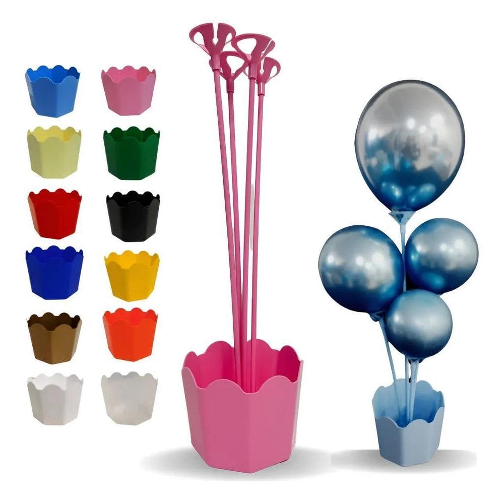 Cachepô Com Pega Balão Kit 5 Azul Royal