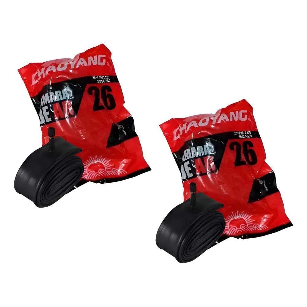 Par Camara De Ar Bicicleta Aro 26 Bike Americana Bico Grosso